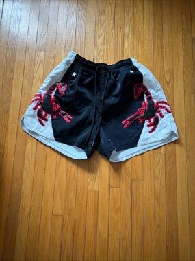 Nike Sportswear NSW Woven Scorpion Shorts in black and white in a medium size